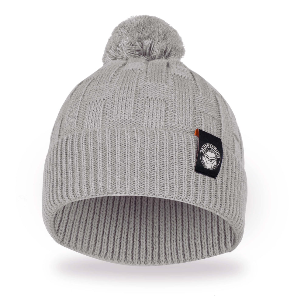 Cuffia Mototonico Arctic Fun grigia con pon pon